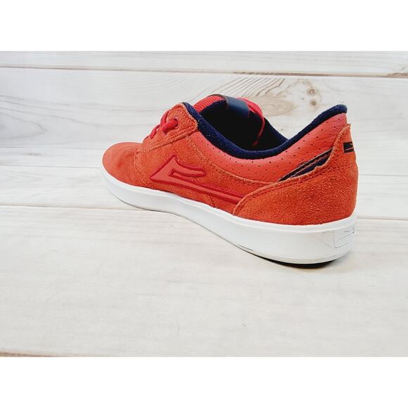 Lakai - Linden Red & Blue Suede Skateboard Shoes Mens sz 8.5 - Picture 12 of 16